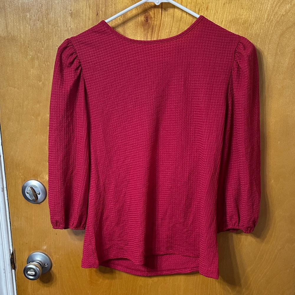 Marc New York Textured Red Blouse